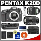 Pentax K20D Digital SLR Camera with Pentax SMC DA 18-55mm AL II Zoom Lens + Tamron 70-300mm Di LD Macro Lens + Pentax D-BG2 Battery Grip + 8GB SDHC Card + Spare D-LI50 Battery + Case + Cameta Bonus Accessory Kit