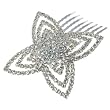 Fancy 1.5" Clear Crystal Hair Comb