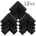 KaLe Baby Anti-Collision Furniture Safety Corner Bumpers - Children Edge & Corner Guards - Spongy Protective Set, With 4 Free Adhesive Tapes Per Pack, 12 Packs, Black Color