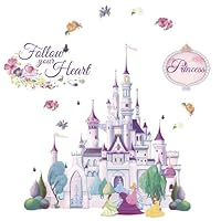 Blue Mountain Wallcoverings DMM2503 Princess Castle Self-Stick Mini Wall Mural 36-Inch by 40-Inch