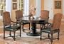 5pc Dining Table & Chairs Set with Detailed Styling Cherry Brown Finish