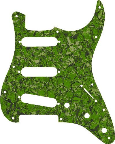 Musician's Gear 3 Single-Coil Pearloid Pickguard Green
