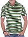 Enimay Men's Casual Short Sleeve 100% Quality Cotton Striped Polo Shirt Rugby Top