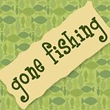 Gone Fishing Cocktail Napkin