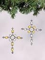 SohoSpree Keepsake Christmas Ornament- Light Catcher Crosses, Set of 2