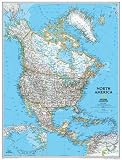 North America Political Map Education Art Poster Print, 24x30