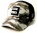 Eminem Camo Print / Black Baseball Cap FlexFit Embroidered Hat