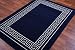 Kitchen & Housewares : Modern Rich Navy Key Design Rug 7 Sizes Available 60cm x 110cm