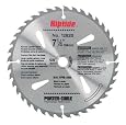 Porter Cable 12820 Riptide 7-1/4-Inch 40 Tooth ATB Thin Kerf Crosscutting Saw Blade with 5/8-Inch and Diamond Knockout Arbor for Blade-Right Saws