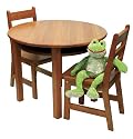 Furniture online: Lipper International Child's Round Table and Set of 2 Chairs, Pecan