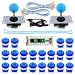 SJ@JX 2 Player LED Arcade Game DIY Kit Mechanical Keyboard Switch PC MAME Raspberry Pi LED Button Fighting Joystick Controller Zero delay USB Encoder Retropie