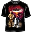 Star Wars Nebulas Millenium Falcon Young Mens Black T-shirt
