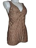 Anne Cole 2 Piece Long Tankini Swimdress Swimsuit, Bronze