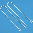 St. Silver Ear Threaders Threads W/ Bridge & Loop 4 In.