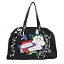 New Ed Hardy Jane Carry on Rhinestone Canvas & Leather Tote Handbag Purse~newest 2009 Collection