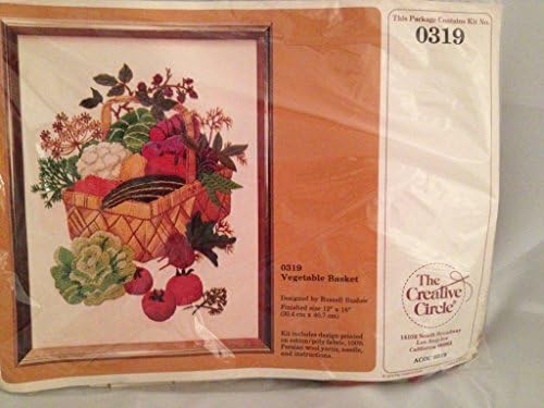 Vegetable Basket Needlepoint Crewel Kit 12" X 16"