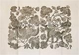 Mythical Motif, Chinese Stone Rubbing on Rice Paper - Vintage