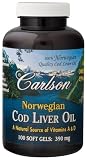 Carlson Laboratories - Norwegian Cod Liver Oil, 374 mg, 100 softgels