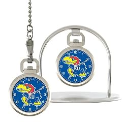 Kansas Jayhawks Pocket Watch - NCAA College Athletics Fan Shop Sports Team Merchandise