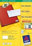 Produkt-Bild: Avery Zweckform, L7651-100, 100 Blatt, Mini-Etiketten z.B. zur Preisauszeichnung, 38,1 x 21,2 mm