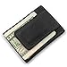 Genuine Bison Buffalo Leather Magnetic Money Clip 3 Card Wallet (Black)