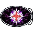 Austrian Crystal Grand Red Gothic Cross Belt Buckle