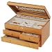 Toys : Mele Jewelry Box with Burlwood Floral Lid in Oak-Jene