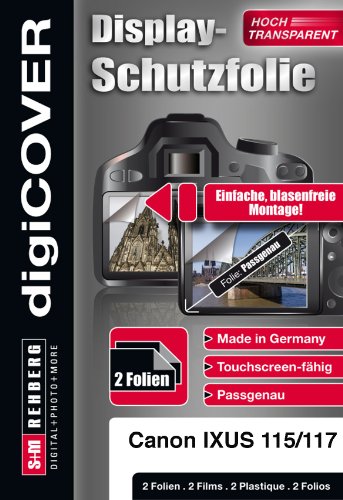 digiCOVER Canon Digital IXUS 115 / 117 HS 2x passgenaue Schutzfolie Preisvergleich