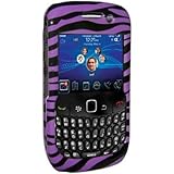 Amzer Zebra Print Snap on Crystal Hard Case for BlackBerry Curve 8520 (Purp ....