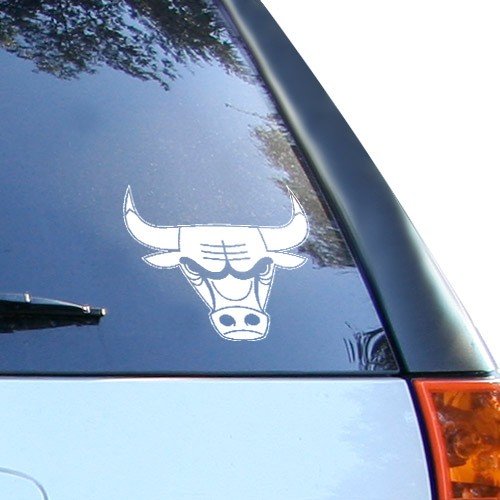 Chicago Bulls 8x8 White Decal Logo