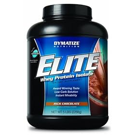 Dymatize Nutrition Elite Whey Protein Isolate Powder, Rich Chocolate, 5-Pound Tub