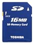 Toshiba SD-M1603T 16MB SD card for e300,400,700 and 800 series