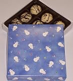 Scott's Cakes White Chocolate Truffles 1/2 Pound Snowman Box