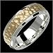 Giorno - Stunning Two Tone Comfort Fit Wedding Band for Him & Her! Custom Made! Choose your Size.
