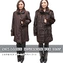 【レディース毛皮コート】シルク＆ロリスリバーシブルファーコート1263　★送料無料・ロリスコート・★