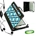 Stylish Blue Checker Plaid Melrose Leather Case and Accessory Earphones with Mic for Sony PRS 950 (Reader Touch Edition) + Live * Laugh * Love VanGoddy Wrist band!!!