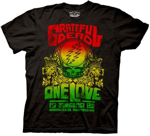 Grateful Dead Classic American Rock Band One Love Adult Black Tee T-Shirt