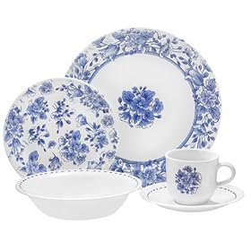 Corelle Lifestyles 20-Piece Set, Service for 4, Vintage Blue by Dinnerware