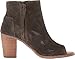 TOMS Majorca Peep Toe Booties Tarmac Olive Perforated Suede 10009330 Womens 8