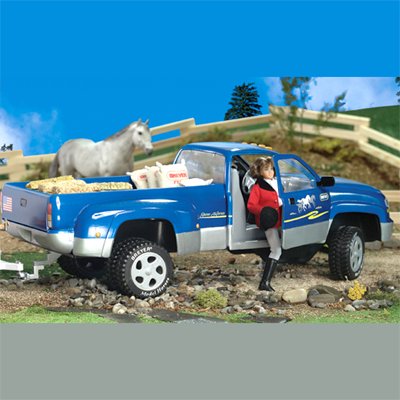 Childrens Toyshop  Toys : Round Up Dually Pickup Truck - Blue and Grey 