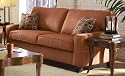 Newbury Microfiber Sofa in Coral Red - Homelegance