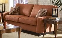 Homelegance Newbury Microfiber Sofa in Coral Red