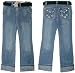 GIRLS - BONGO Stretch Cuffed Denim W/ Belt, QH63677-MED-STK