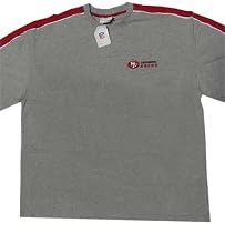 San Francisco 49ers NFL Grey with Red Adult T-Shirt