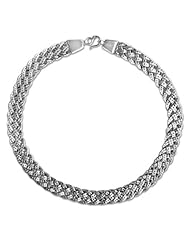Sterling silver braided necklace, Rattan Weave