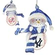 New York Yankees MLB Striped Acrylic Snowman Ornament (3")