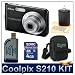 Nikon Coolpix S210 (Black) Best Selling Super Savings Bundle w/ Free 2GB Memory Card