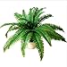 Mrotrida Large Artificial Silk Boston Fern Bush Plant Green Decorative for Room and Garden