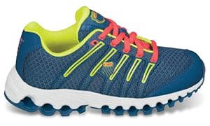 K-Swiss Boys' Tubes™ Run 100 Mesh Youth Running 12.5 M US Little Kid Blue-Citron