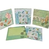 Seashells Tri Fold 4 x 3 designs notecards and envelopes,Seashells